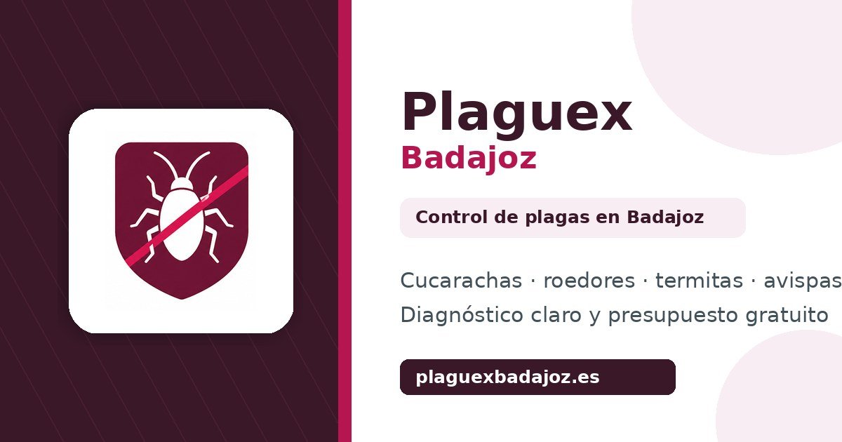 Imagen de portada de la web de Plaguex Badajoz